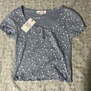 Hippie Rose floral cropped tee